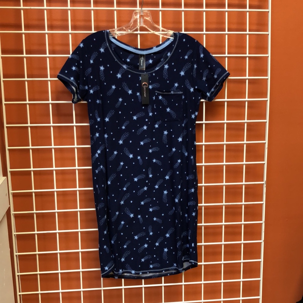 Women’s Peached Jersey Knit Spandex Nightgown with Pocket